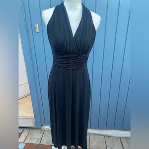 Evan Picone Black Ruffle Dress